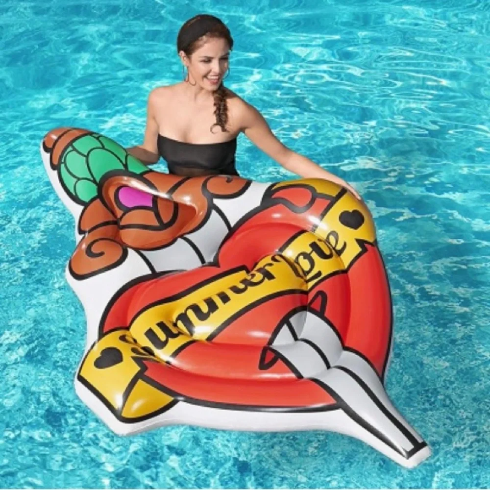 Pool Float Summer Love ❤️ Tattoo ⚔️ H20 GO Bestway 6x54x6 NWT - Picture 11 of 14
